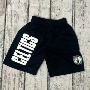 Boston Celtics Boys Kids Youth NBA Basketball Black Shorts Warmup Summer